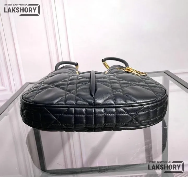 Dior 1:1 Mirror Replica Lambskin Nolita Black Macrocannage 27CM/10.6IN Christian Dior Other Styles Dior 1:1 Mirror Replica Lambskin Nolita Black Macrocannage 27CM/10.6IN Christian Dior Other Styles