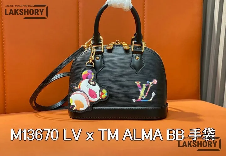 Louis Vuitton 1:1 Mirror Replica LV x TM Alma BB Epi Leder 23.5CM/9.3IN Louis Vuitton Replica Alma Louis Vuitton 1:1 Mirror Replica LV x TM Alma BB Epi Leder 23.5CM/9.3IN Louis Vuitton Replica Alma
