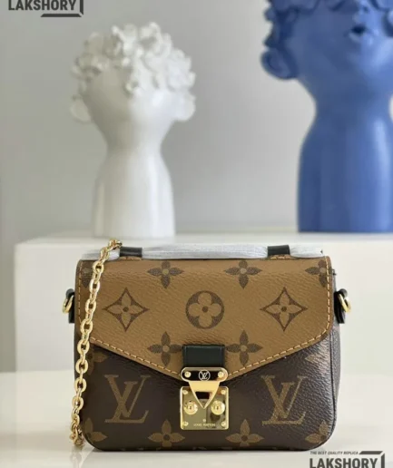 Louis Vuitton 1:1 Mirror Replica Micro Metis Monogram Canvas 14CM/5.5IN Louis Vuitton Replica Pochette Metis