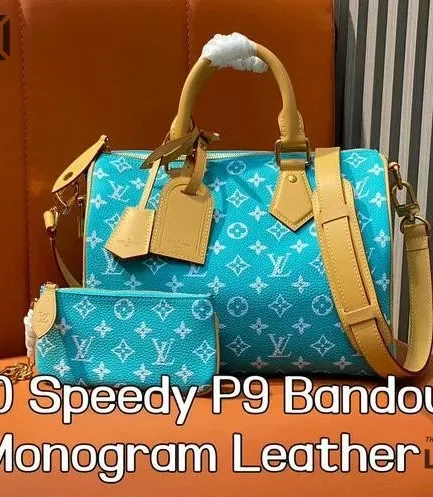 Louis Vuitton 1:1 Mirror Replica Monogram Speedy P9 Bandouliere 30 Turquoise 30CM/11.8IN Louis Vuitton Replica Speedy