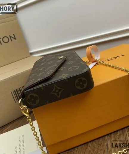 Louis Vuitton 1:1 Mirror Replica Felicie Pochette Monogram Canvas Sling Bag 21CM/8.3IN Louis Vuitton Replica Pochette Accessories