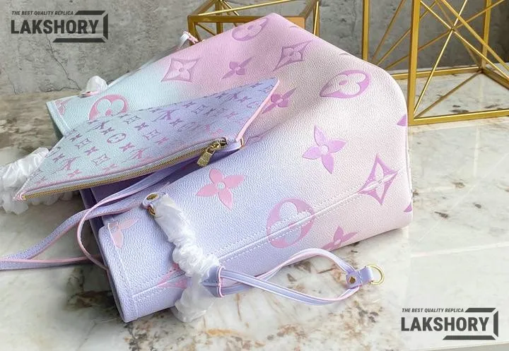 Louis Vuitton 1:1 Mirror Replica Neverfull MM Sunrise Pastel Giant Spring In The City 31CM/12.2IN Louis Vuitton Replica Neverfull Louis Vuitton 1:1 Mirror Replica Neverfull MM Sunrise Pastel Giant Spring In The City 31CM/12.2IN Louis Vuitton Replica Neverfull