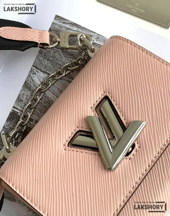 Louis Vuitton 1:1 Mirror Replica Twist Mini Epi Pink Black Strap 23CM/9.1IN Louis Vuitton Replica Twist Louis Vuitton 1:1 Mirror Replica Twist Mini Epi Pink Black Strap 23CM/9.1IN Louis Vuitton Replica Twist