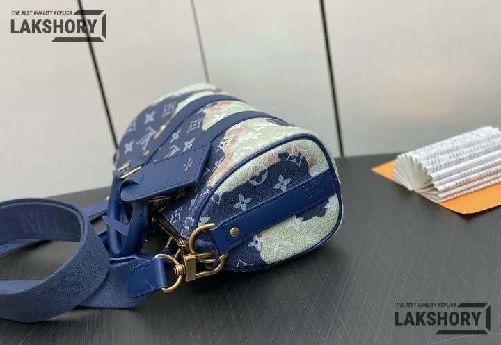 Louis Vuitton 1:1 Mirror Replica Monogram Bleach Keepall Bandouliere 25 Ink Blue 25CM/9.8IN Louis Vuitton Replica Keepall Louis Vuitton 1:1 Mirror Replica Monogram Bleach Keepall Bandouliere 25 Ink Blue 25CM/9.8IN Louis Vuitton Replica Keepall