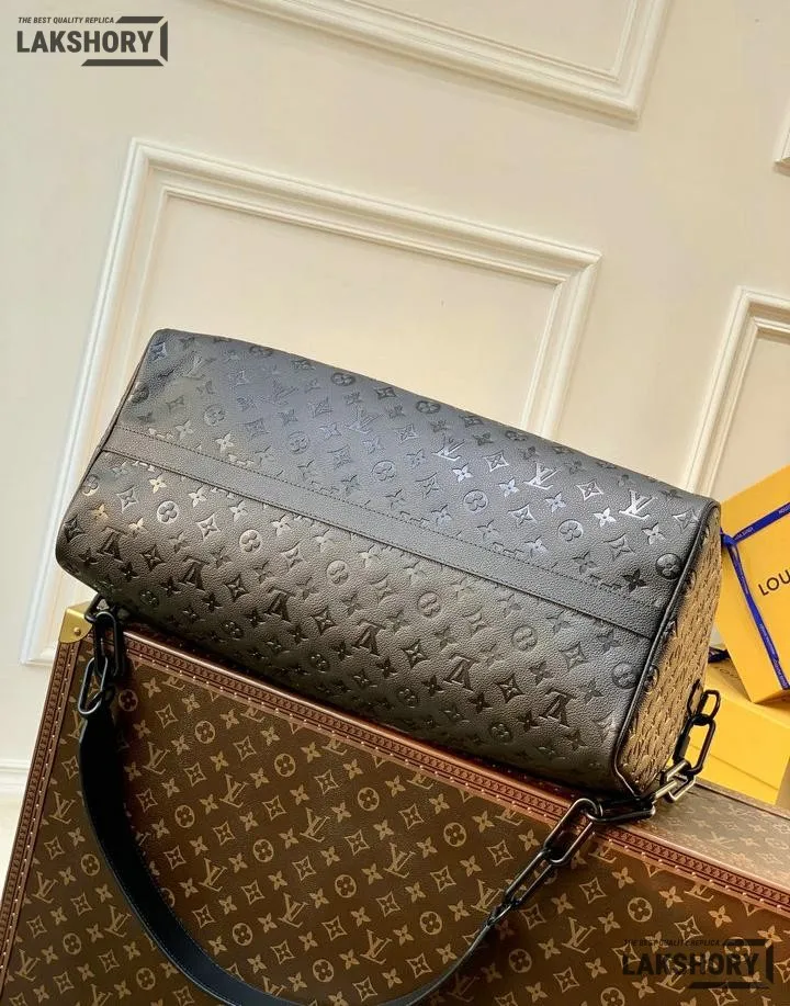 Louis Vuitton 1:1 Mirror Replica X Virgil Abloh Keepall Bandouliere 50 w/ Orange Chain 50CM/19.7IN Louis Vuitton Replica Keepall Louis Vuitton 1:1 Mirror Replica X Virgil Abloh Keepall Bandouliere 50 w/ Orange Chain 50CM/19.7IN Louis Vuitton Replica Keepall