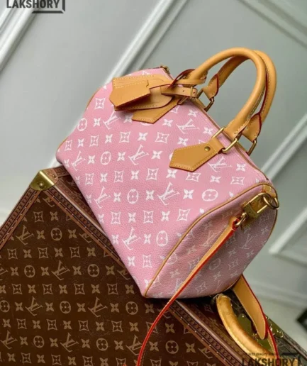 Louis Vuitton 1:1 Mirror Replica Speedy P9 Bandoulire 30 Monogram Candy Pink 32CM/12.6IN Louis Vuitton Replica Speedy