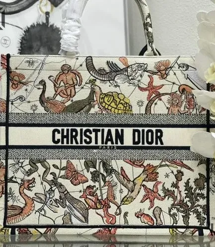 Dior 1:1 Mirror Replica Animaux Fantastiques Medium Book Tote Multicolor Christian Dior Replica Book Totes