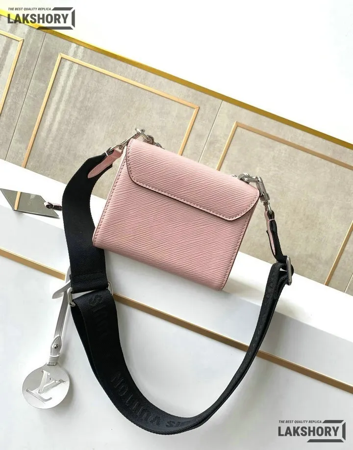 Louis Vuitton 1:1 Mirror Replica Twist Mini Epi Pink Black Strap 23CM/9.1IN Louis Vuitton Replica Twist Louis Vuitton 1:1 Mirror Replica Twist Mini Epi Pink Black Strap 23CM/9.1IN Louis Vuitton Replica Twist