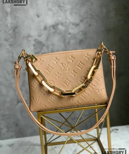 Louis Vuitton 1:1 Mirror Replica Lambskin Embossed Monogram Coussin PM 22CM/8.7IN Louis Vuitton Replica Coussin
