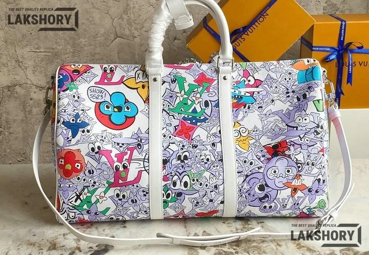 Louis Vuitton 1:1 Mirror Replica Monogram Comics Keepall Bandouliere 50 Multicolor 50CM/19.7IN Louis Vuitton Replica Keepall Louis Vuitton 1:1 Mirror Replica Monogram Comics Keepall Bandouliere 50 Multicolor 50CM/19.7IN Louis Vuitton Replica Keepall