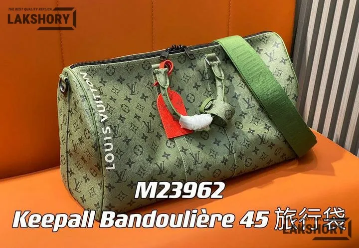 Louis Vuitton 1:1 Mirror Replica Keepall Bandouliere Khaki Green/Vermillion Red Louis Vuitton Replica Keepall Louis Vuitton 1:1 Mirror Replica Keepall Bandouliere Khaki Green/Vermillion Red Louis Vuitton Replica Keepall