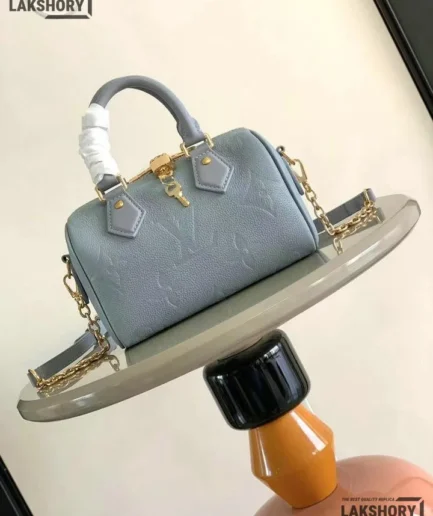 Louis Vuitton 1:1 Mirror Replica Speedy Bandoulire 20 Blue Bag 20.5CM/8.1IN Louis Vuitton Replica Speedy