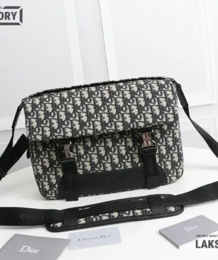 Dior 1:1 Mirror Replica Explorer Canvas Oblique Leather Messenger Bag Christian Dior Other Styles