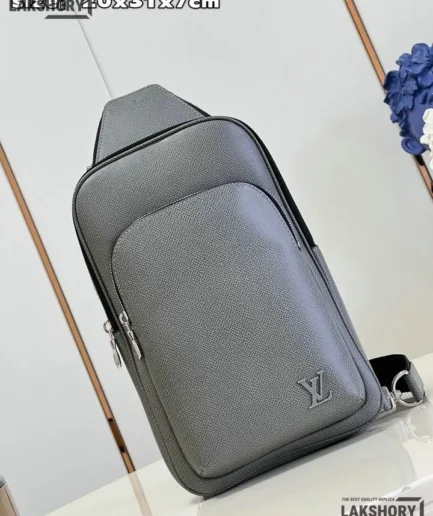Louis Vuitton 1:1 Mirror Replica Avenue NM Sling Bag Glacier Grey 21CM/8.3IN Louis Vuitton Replica Avenue