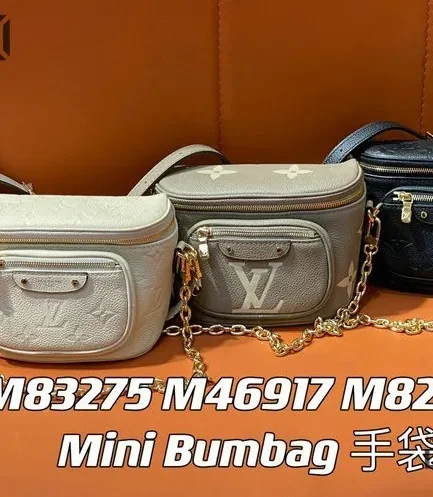 Louis Vuitton 1:1 Mirror Replica Mini Bumbag Monogram Empreinte Leather 17CM/6.7IN Louis Vuitton Replica Bumbag