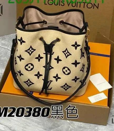Louis Vuitton 1:1 Mirror Replica Cotton Monogram Embroidered Neonoe MM 26CM/10.2IN Louis Vuitton Replica Neo