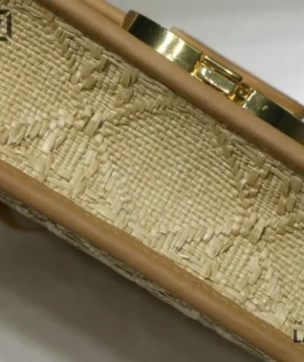 Dior 1:1 Mirror Replica Raffia 30 Montaigne Beige Calfskin Flap 24CM/9.4IN Christian Dior Replica 30 Montaigne