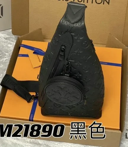 Louis Vuitton 1:1 Mirror Replica Calfskin Shadow Monogram Duo Slingbag Black 42CM/16.5IN Louis Vuitton Replica Avenue