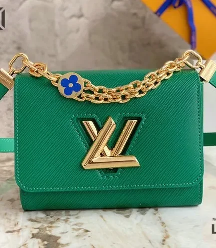 Louis Vuitton 1:1 Mirror Replica Epi Twist Monogram Flower Chain Shoulder Bag 19CM/7.5IN Louis Vuitton Replica Twist
