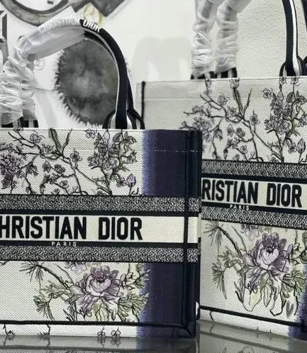 Dior 1:1 Mirror Replica Multicolor Dior Book Tote Pivoine Embroidery Christian Dior Replica Book Totes