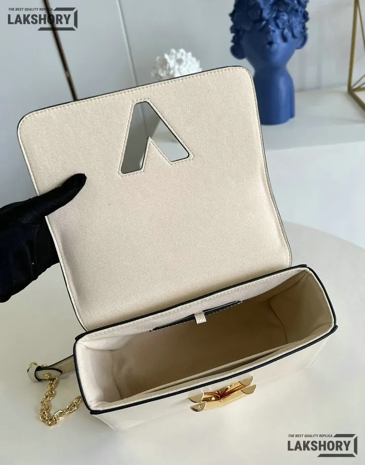 Louis Vuitton 1:1 Mirror Replica Twist MM Epi Leather Quartz White 23CM/9.1IN Louis Vuitton Replica Twist Louis Vuitton 1:1 Mirror Replica Twist MM Epi Leather Quartz White 23CM/9.1IN Louis Vuitton Replica Twist