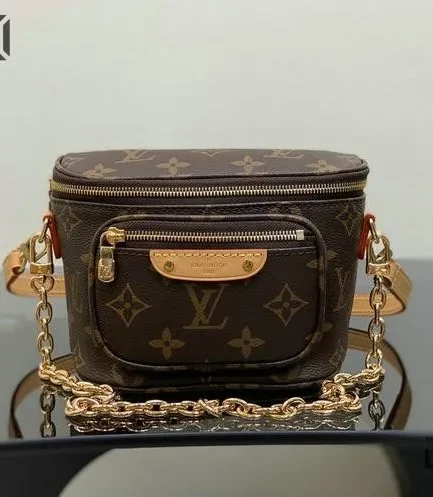 Louis Vuitton 1:1 Mirror Replica Brown Monogram Mini Bumbag 17CM/6.7IN Louis Vuitton Replica Bumbag