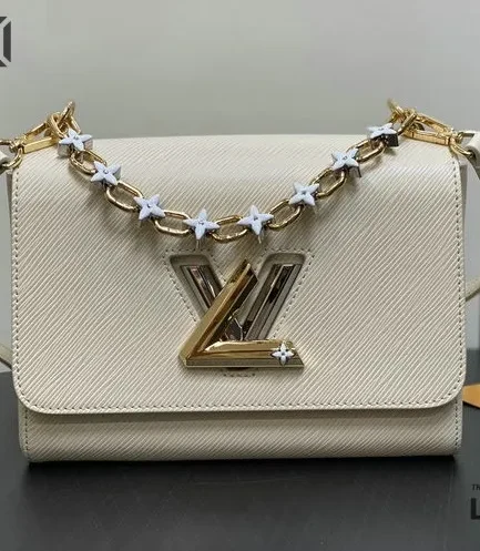 Louis Vuitton 1:1 Mirror Replica Epi Twist Monogram Flower Chain Shoulder Bag MM 23CM/9.1IN Louis Vuitton Replica Twist