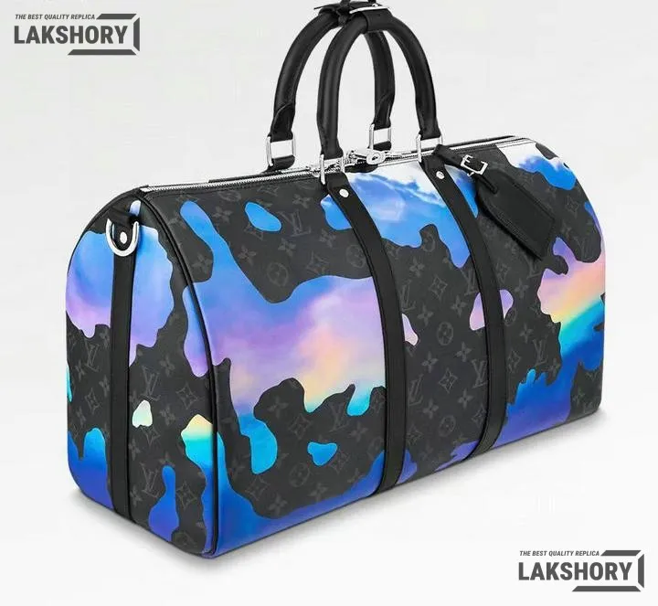 Louis Vuitton 1:1 Mirror Replica Keepall Bandouliere 45 Sunrise Eclipse Black/Grey/Multi 45CM/17.7IN Louis Vuitton Replica Keepall Louis Vuitton 1:1 Mirror Replica Keepall Bandouliere 45 Sunrise Eclipse Black/Grey/Multi 45CM/17.7IN Louis Vuitton Replica Keepall