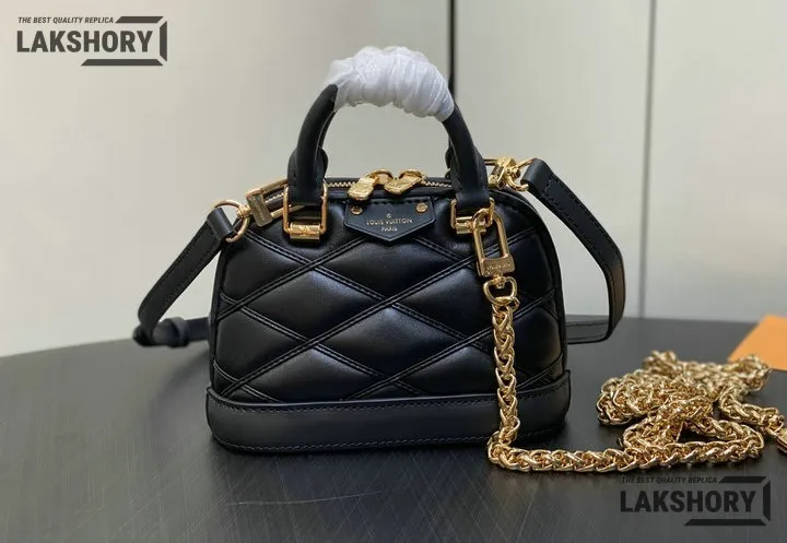 Louis Vuitton 1:1 Mirror Replica Nano Alma Malletage Black 18CM/7.1IN Louis Vuitton Replica Alma Louis Vuitton 1:1 Mirror Replica Nano Alma Malletage Black 18CM/7.1IN Louis Vuitton Replica Alma