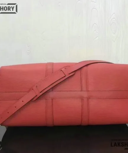 Louis Vuitton 1:1 Mirror Replica Epi Supreme Keepall Bandouliere 45 Bag Red 45CM/17.7IN Louis Vuitton Replica Keepall