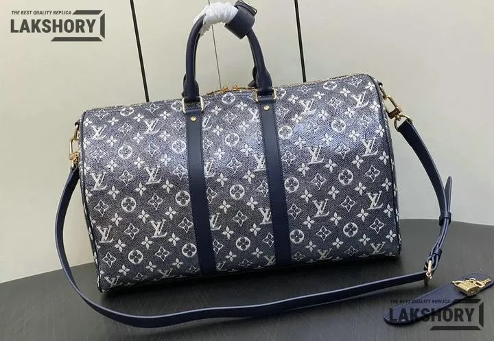 Louis Vuitton 1:1 Mirror Replica Keepall Bandoulire 45 Monogram Ink Blue 45CM/17.7IN Louis Vuitton Replica Keepall Louis Vuitton 1:1 Mirror Replica Keepall Bandoulire 45 Monogram Ink Blue 45CM/17.7IN Louis Vuitton Replica Keepall