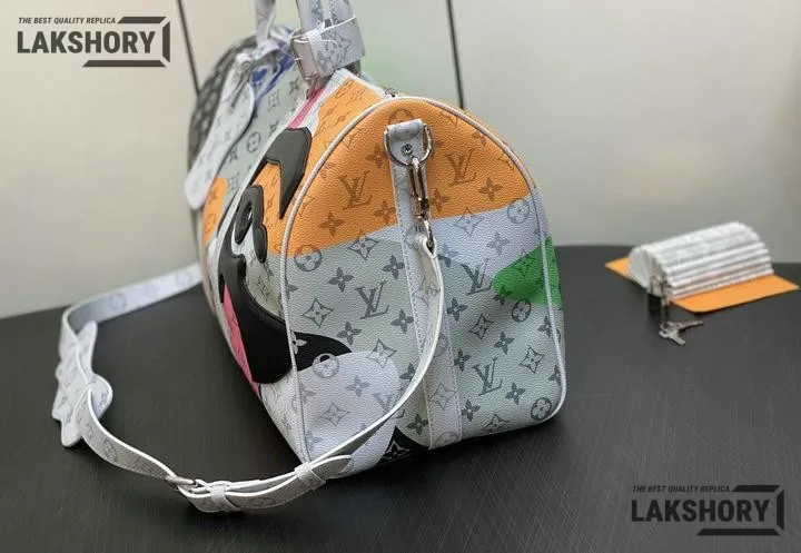 Louis Vuitton 1:1 Mirror Replica Monogram Keepall Bandouliere 55 Multicolor 55CM/21.7IN Louis Vuitton Replica Keepall Louis Vuitton 1:1 Mirror Replica Monogram Keepall Bandouliere 55 Multicolor 55CM/21.7IN Louis Vuitton Replica Keepall
