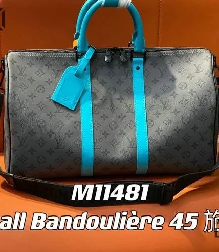 Louis Vuitton 1:1 Mirror Replica Keepall Bandoulire 45 Turquoise Bag 45CM/17.7IN Louis Vuitton Replica Keepall
