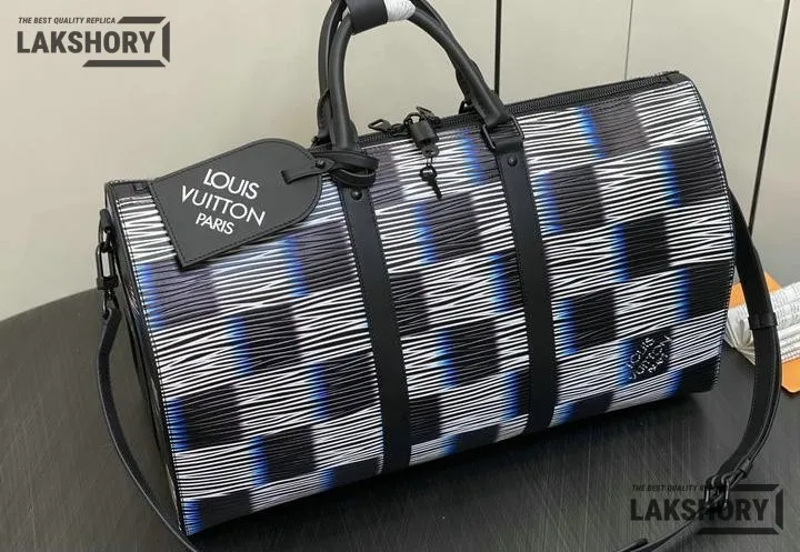 Louis Vuitton 1:1 Mirror Replica Keepall Bandoulire 50 A05 Blue Moon 50CM/19.7IN Louis Vuitton Replica Keepall Louis Vuitton 1:1 Mirror Replica Keepall Bandoulire 50 A05 Blue Moon 50CM/19.7IN Louis Vuitton Replica Keepall