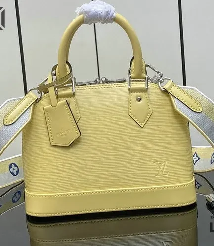 Louis Vuitton 1:1 Mirror Replica Epi Jacquard Alma BB Jaune Plume 23.5CM/9.3IN Louis Vuitton Replica Alma