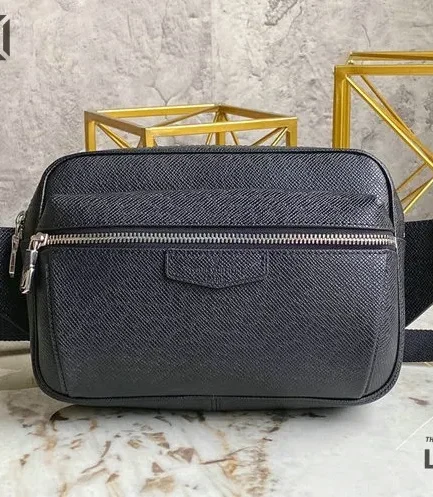 Louis Vuitton 1:1 Mirror Replica Outdoor Bumbag Monogram Eclipse Black 21CM/8.3IN Louis Vuitton Replica Bumbag