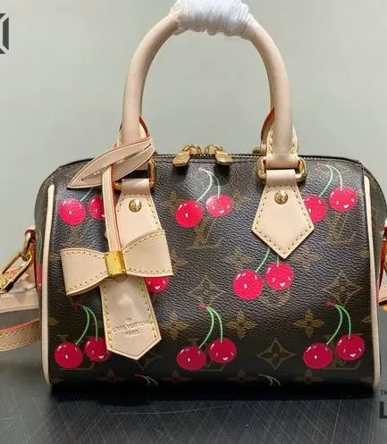 Louis Vuitton 1:1 Mirror Replica LV x TM Speedy Bandoulire 20 Monogram Cherry 20.5CM/8.1IN Louis Vuitton Replica Speedy