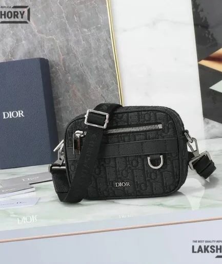 Dior 1:1 Mirror Replica HOMME Mini Safari with Strap Oblique 17CM/6.7IN Christian Dior Other Styles