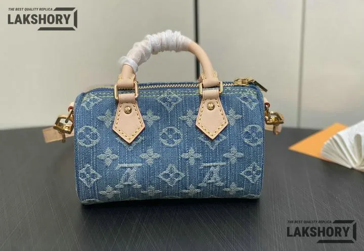 Louis Vuitton 1:1 Mirror Replica Nano Speedy Monogram Denim 16CM/6.3IN Louis Vuitton Replica Speedy Louis Vuitton 1:1 Mirror Replica Nano Speedy Monogram Denim 16CM/6.3IN Louis Vuitton Replica Speedy