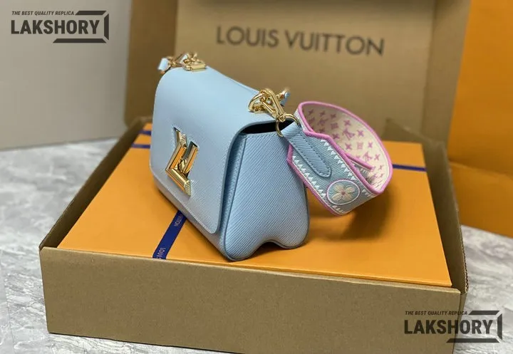 Louis Vuitton 1:1 Mirror Replica Twist Epi PM Shoulder Bag Blue 19CM/7.5IN Louis Vuitton Replica Twist Louis Vuitton 1:1 Mirror Replica Twist Epi PM Shoulder Bag Blue 19CM/7.5IN Louis Vuitton Replica Twist