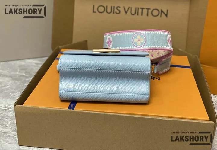Louis Vuitton 1:1 Mirror Replica Twist Epi PM Shoulder Bag Blue 19CM/7.5IN Louis Vuitton Replica Twist Louis Vuitton 1:1 Mirror Replica Twist Epi PM Shoulder Bag Blue 19CM/7.5IN Louis Vuitton Replica Twist