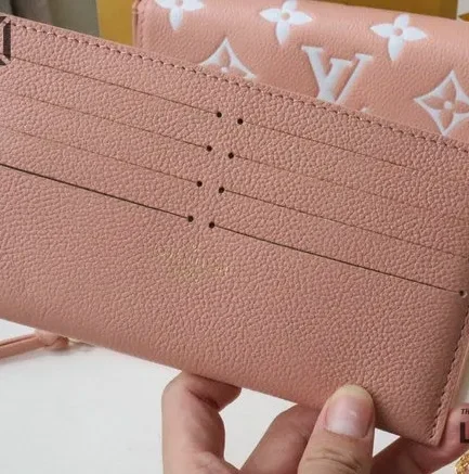 Louis Vuitton 1:1 Mirror Replica Giant Felicie Pochette Chain Wallet Rose Trianon Creme 21CM/8.3IN Louis Vuitton Replica Pochette Accessories