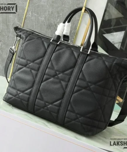 Dior 1:1 Mirror Replica Weekender 40 Black Maxicannage Calfskin 57.5CM/22.6IN Christian Dior Other Styles