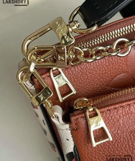 Louis Vuitton 1:1 Mirror Replica Multi Embossed  Pochette Accessoires Black 23.5CM/9.3IN Louis Vuitton Replica Pochette Accessories