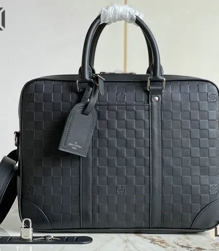 Louis Vuitton 1:1 Mirror Replica Damier Infini Porte-Documents Voyage PM Onyx 36.5CM/14.4IN Louis Vuitton Replica Business Bags