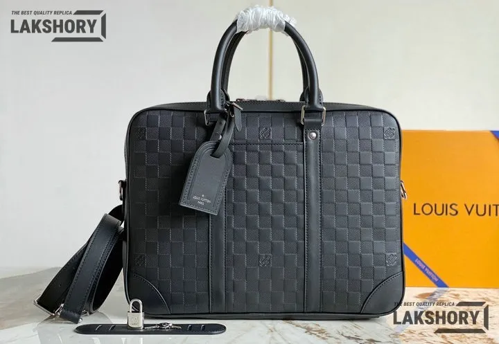 Louis Vuitton 1:1 Mirror Replica Damier Infini Porte-Documents Voyage PM Onyx 36.5CM/14.4IN Louis Vuitton Replica Business Bags Louis Vuitton 1:1 Mirror Replica Damier Infini Porte-Documents Voyage PM Onyx 36.5CM/14.4IN Louis Vuitton Replica Business Bags