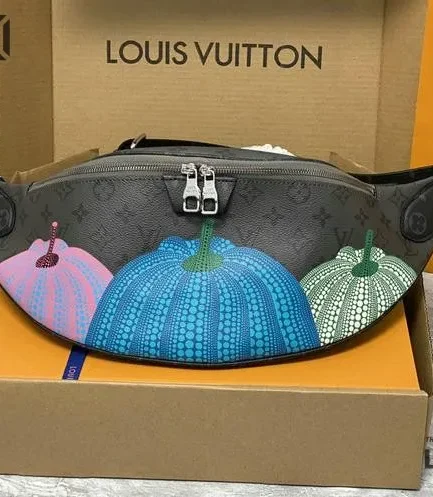 Louis Vuitton 1:1 Mirror Replica LV x YK Maxi Monogram Bumbag Pumpkin Print 44CM/17.3IN Louis Vuitton Replica Bumbag
