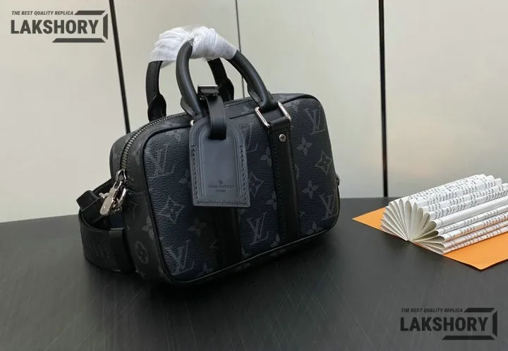 Louis Vuitton 1:1 Mirror Replica Nano Porte Documents Voyage Monogram Eclipse 20CM/7.9IN Louis Vuitton Replica Business Bags Louis Vuitton 1:1 Mirror Replica Nano Porte Documents Voyage Monogram Eclipse 20CM/7.9IN Louis Vuitton Replica Business Bags