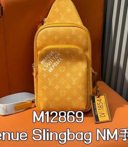 Louis Vuitton 1:1 Mirror Replica Avenue Slingbag NM Yellow 30CM/11.8IN Louis Vuitton Replica Avenue