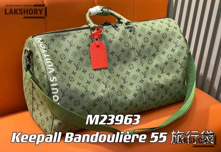 Louis Vuitton 1:1 Mirror Replica Keepall Bandouliere Khaki Green/Vermillion Red Louis Vuitton Replica Keepall Louis Vuitton 1:1 Mirror Replica Keepall Bandouliere Khaki Green/Vermillion Red Louis Vuitton Replica Keepall